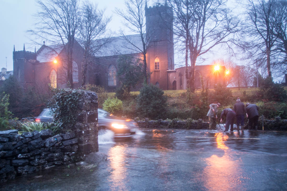 flooded n59 road in Oughterard